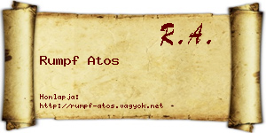 Rumpf Atos névjegykártya
